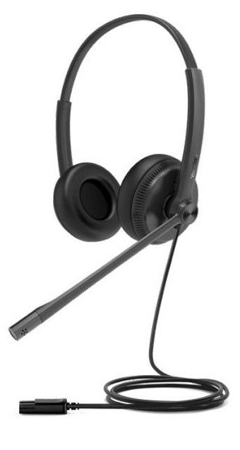 LAST STOCK Yealink YHD342 Wideband QD Dual Headset with Soft Leather Ear Cushion, All Day Wearing Comfort, High-Quality Audio