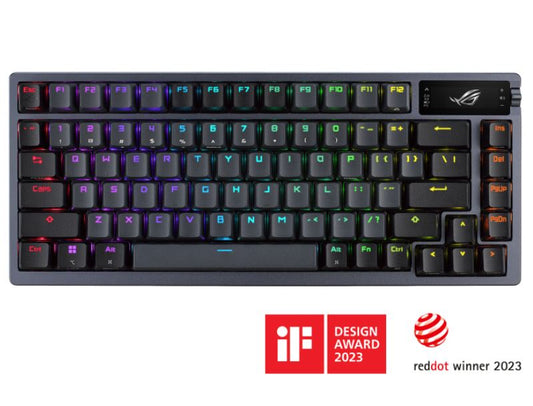ASUS ROG AZOTH/NXSW/PBT (Snow Switch) Gaming Keyboard, OLED Display, NX Snow Sw