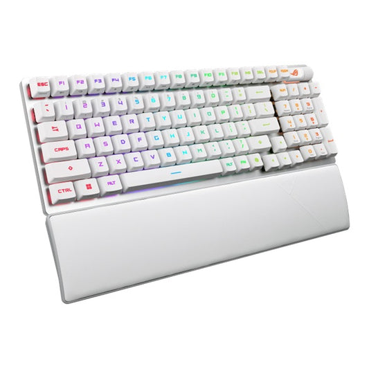 ASUS ROG Strix Scope II 96 RX Wireless Keyboard - White, USB-C / BT 5.1 / 2.4GHz, RGB Per-Key, NKRO, 8000Hz, 2m Cable, AURA Sync