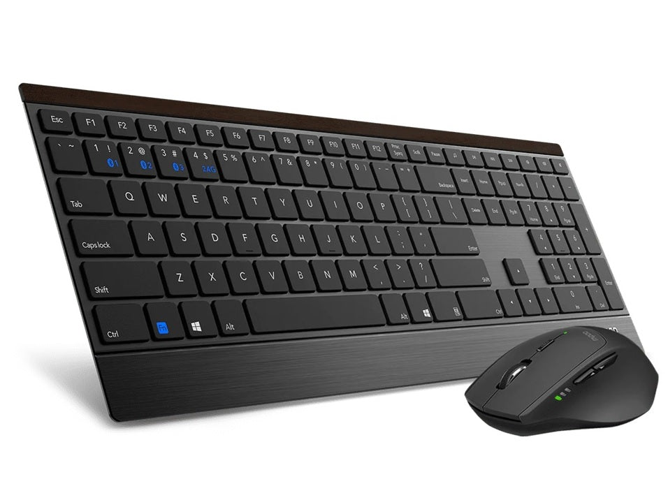 RAPOO 9500M Bluetooth & 2.4G Wireless Keyboard Mouse Combo Black- Multi-Device c