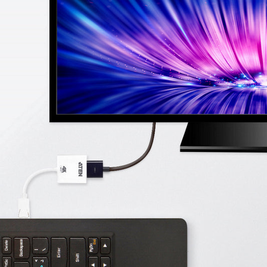 AtenΒ VanCryst VC986B DisplayPort to True 4K HDMI Active Adapter. Supports Audio and AMD Eyefinity Technology for Multi-Screen setup