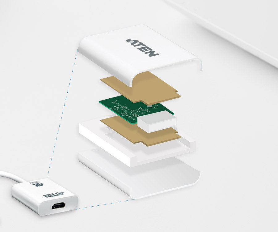 Aten VanCryst VC986B DisplayPort to True 4K HDMI Active Adapter. Supports Audio and AMD Eyefinity Technology for Multi-Screen setup