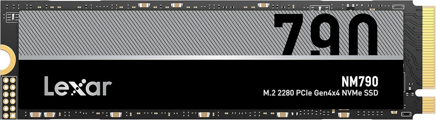 Lexar LNM790X004T-RNNNG Internal SSD 4TB M.2 2280 PCIe Gen 4x4 NVMe SSD up to 7400MB/s read, 6500MB/s write TLC- 5 year limited warranty