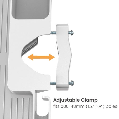 Brateck Pole Mounted Storage Shelf Easily mounted to Φ30-48mm (1.2'-1.9') poles (BLACK) 224x176x30mm (8.8'x6.9'x1.2' ) (LS)