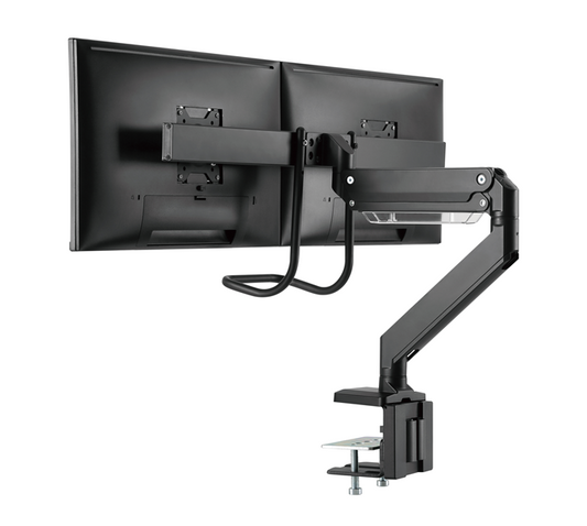Brateck Dual Monitors Aluminum Heavy-Duty Gas Spring Monitor Arm with Handle Fit Most 17β-32β Monitors Up to 8kg per screen VESA 75x75/100x100(LS)