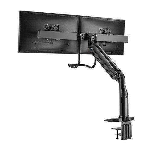 Brateck Dual Monitors Select Gas Spring Aluminum Monitor Arm Fit Most 17β-35β Monitors Up to 10kg per screen VESA 75x75/100x100 (LS)