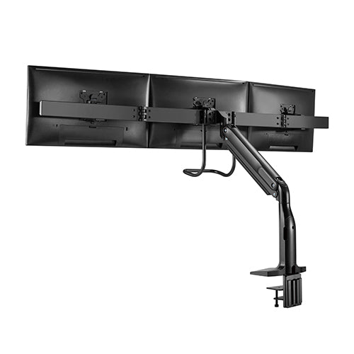 Brateck Triple Monitors Select Gas Spring Aluminum Monitor Armt Fit Most Screen Size 17'-32' up to 6.5kg VESA 75x75/100x100 (LS)