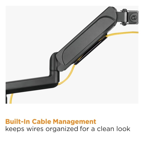 Brateck Dual Monitors Pole-Mounted Gas Spring Monitor Arm Fit Most 17'-32' Monitors Up to 9kg per screen VESA 75x75/100x100