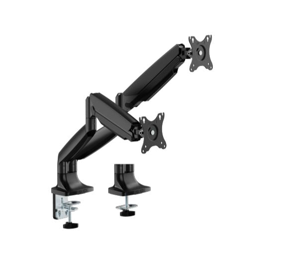 Brateck LDT82-C024-BK Dual Screen Heavy-Duty Gas Spring Monitory Arm with For most 17'~35' Monitors, Matte Black