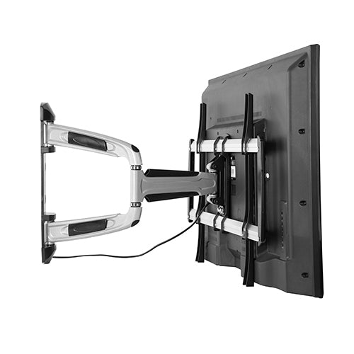 Brateck Chic Aluminum Full-Motion TV Wall Mount For 37'-70' Curved & Flat panel TVs up to 35KG, Matte Black & Metallic Grey (LS)