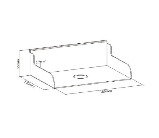 Brateck File Holder, Weight Capacity 3kg-Matte White, 180x120x55mm, Weight Capacity: 3kg (6.6lbs )(LS)