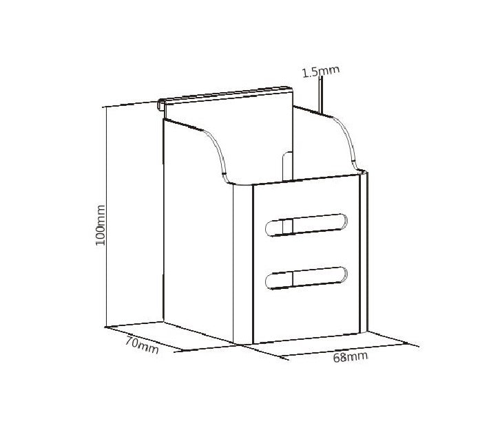 Brateck Pencil Cup , Dimensions 68x70x100mm, Weight Capacity:1kg, Make additional storage for less desktop clutter (LS)