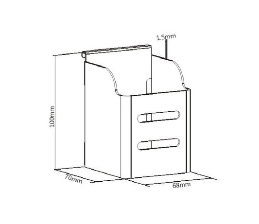 Brateck Pencil Cup , Dimensions 68x70x100mm, Weight Capacity:1kg, Make additional storage for less desktop clutter (LS)