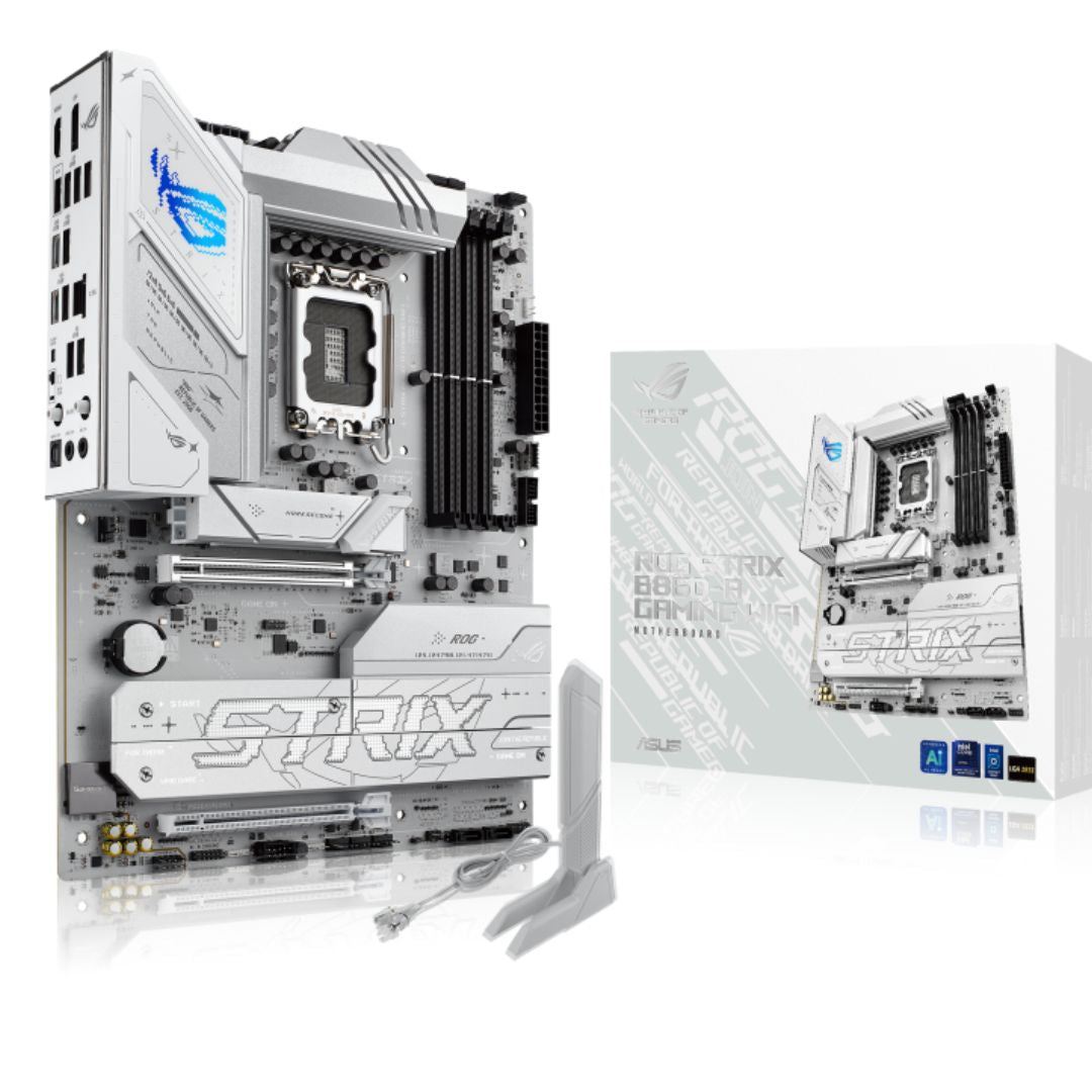 ASUS ROG STRIX B860-A GAMING WIFI LGA1851 ATX Motherboard 256GB, DDR5, 1 x PCIe 5.0, 4 x M.2 slots, 4 x SATA. WiFi 7, 1 x HDMI, 1 x DP