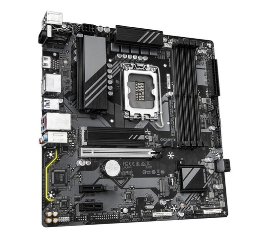 Gigabyte B760M DS3H WIFI6E GEN5 Intel LGA 1700 mATX Motherboard, 4x DDR5 ~256GB, 1x PCI-E x16, 2x M.2, 4x SATA, 5x USB 3.2, 6x USB 2.0