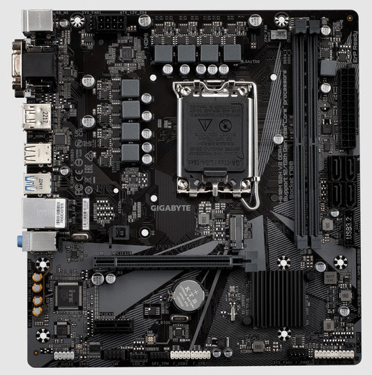 Gigabyte H610M S2H V2 DDR4 Motherboard with 6+1+1 Hybrid Phases Digital VRM Design, PCIe 4.0* Design, Gen3 x4 M.2, DisplayPort / HDMI