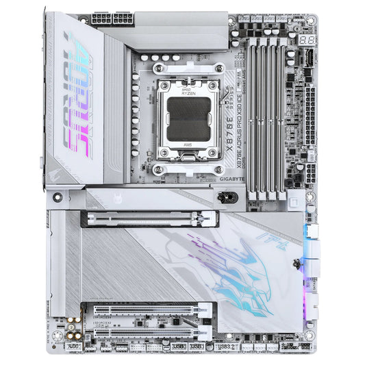 Gigabyte X870E A PRO X3D ICE: AM5, DDR5 256GB, ALC1220, 5GbE LAN, Q-Flash, Smart Backup, GCC, ATX, Win11, Ryzen 7000–9000