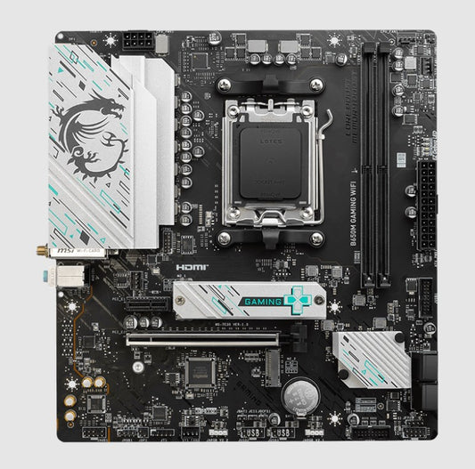 MSI B650M GAMING WIFI AMD AM5 MATX Motherboard, 2x DDR5 ~128GB, 1x PCI-E x16, 2x M.2, 4x SATA, 8x USB 3.2,(LS)