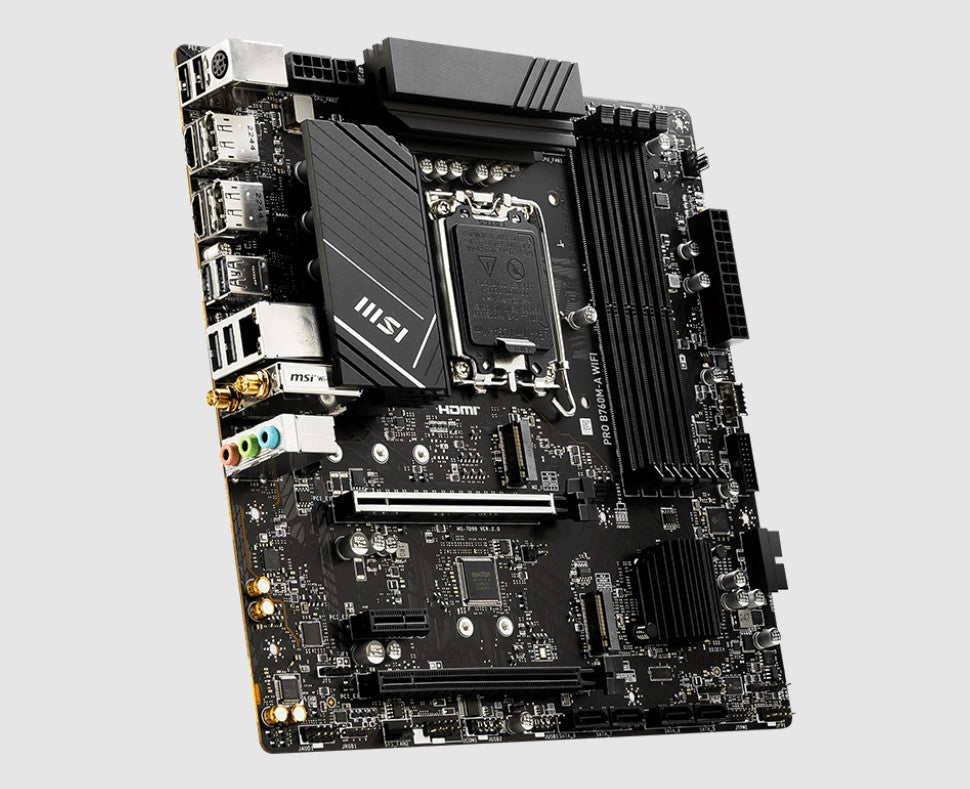 MSI PRO B760M A WIFI ATX Motherboard, 4x DDR5~256GB, 2x HDMI™, 2x PCI-E x 16,