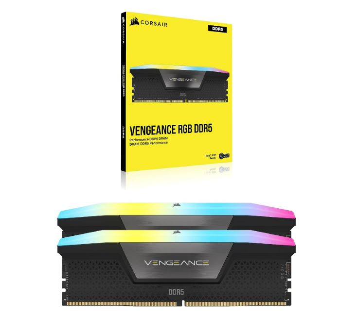 Corsair Vengeance RGB 32GB (2x16GB) DDR5 UDIMM 6000MHz C30 1.4V Desktop Gaming M