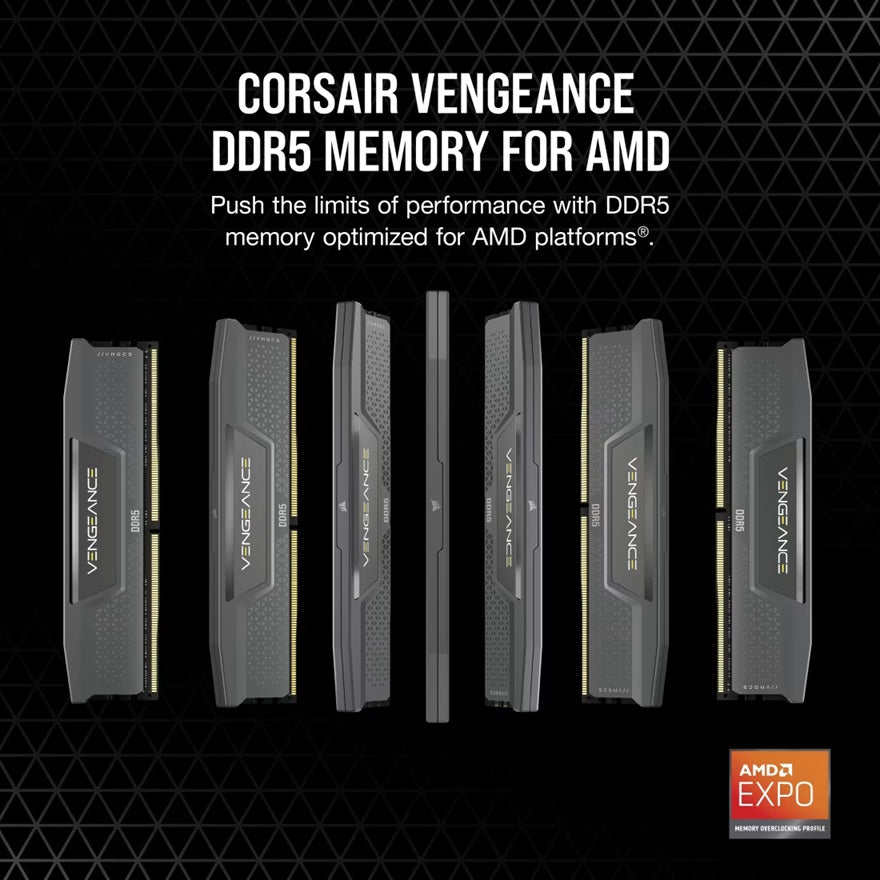 Corsair Vengeance 64GB (2x32GB) DDR5 DRAM 6000MT/s CL30 AMD EXPO & Intel XMP Me