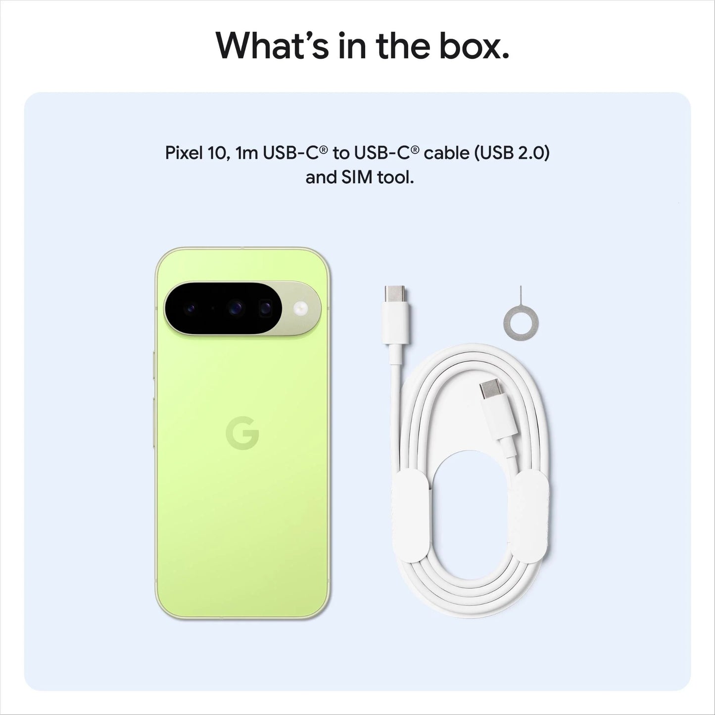 Google Pixel 10 5G 128GB - Lemongrass (GA10215-CA) *AU STOCK*, 6.3', OLED, 120Hz, 12GB/128GB, 48MP/10.5MP, Single+ eSIM, 4970mAh, 2 Years Warranty