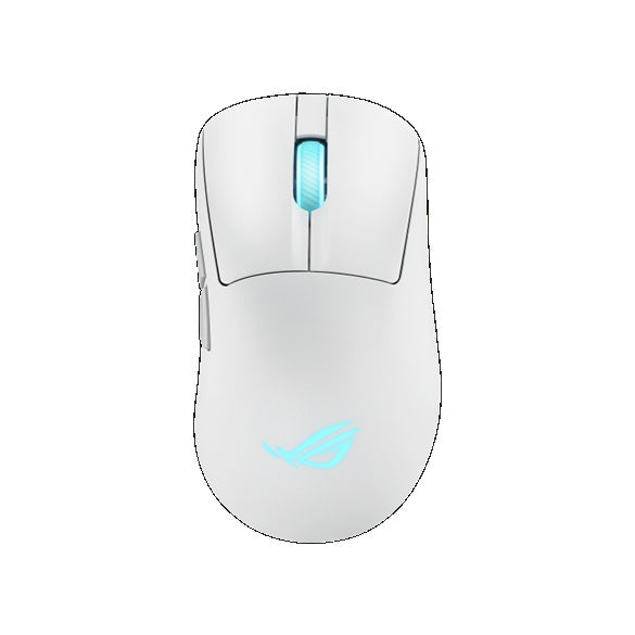 ASUS ROG Keris II Origin Gaming Mouse Moonlight White, ROG Micro Switch II, USB/Bluetooth/RF 2.4GHz, 8000 Hz, AURA Sync, 2 m paracord