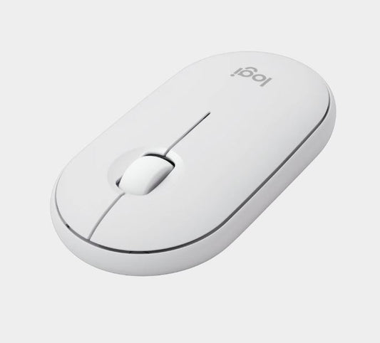 (LS)Logitech Pebble M350S Wireless Optical Mouse White Graphite 1000 dpi Bluetooth Low Energy