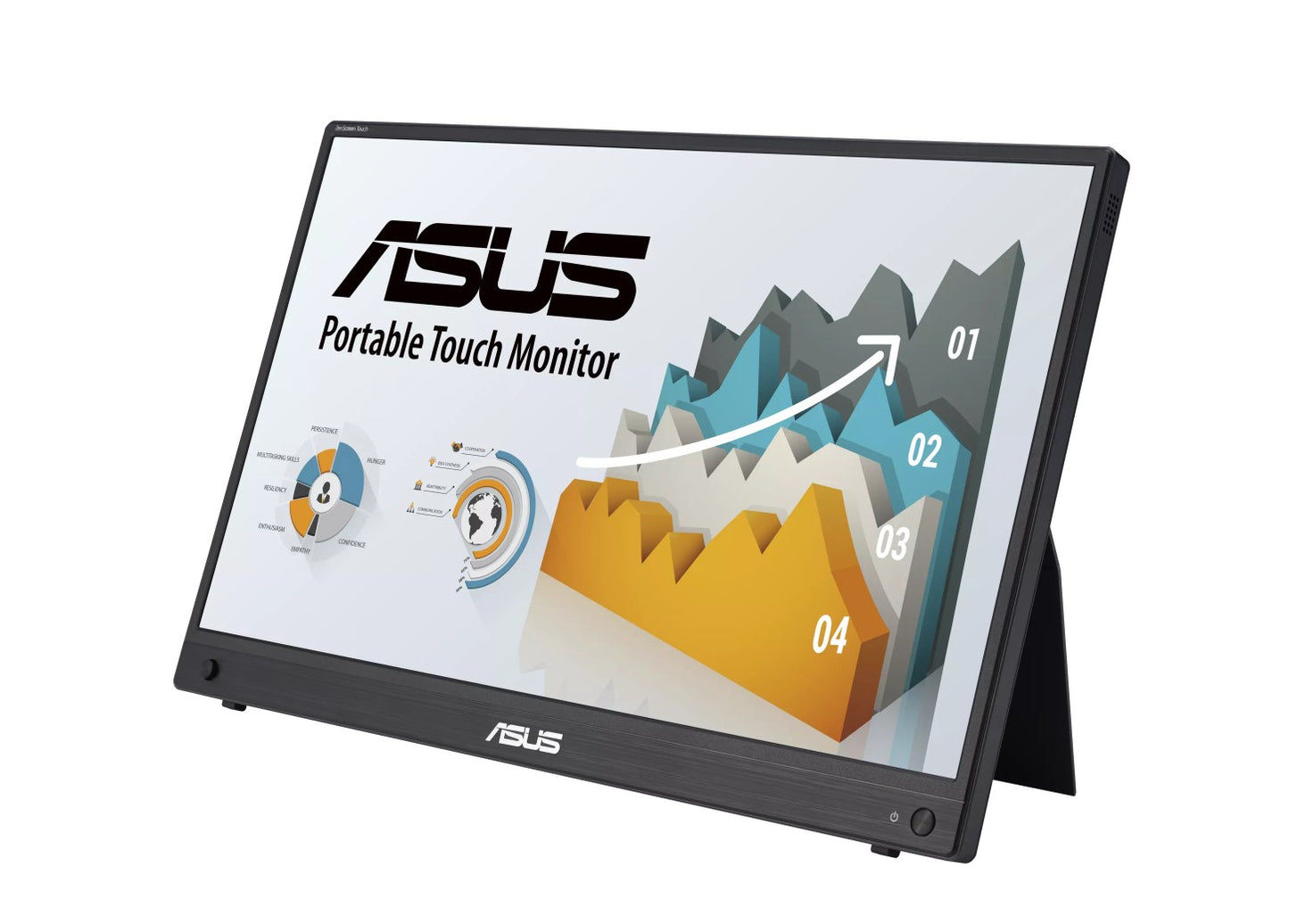 ASUS MB16AMTR 15.6'' ZenScreen Touch Portable Monitor, FHD (1920 x 1080), IPS, 10-point touch, Built-in Battery, Hybrid Signal Solution, Mini-HDMI