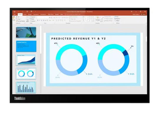 LENOVO ThinkVision M14D 14' 2.2K WLED IPS USB-C Portable Monitor 2240x1140 6ms 1500:1 100% sRGB Anti-glare 2xUSB-C DP Tilt Height Adjust VESA 0.6kg