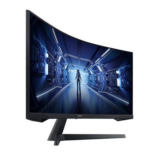 Samsung 34' Odyssey G55T WQHD Curved 3440x1440 21:9 1000R 165Hz 1ms 250 cd/Γ£Ε½Β‘ FreeSync VA DP HDMI Headphone Tilt VESA Gaming Monitor Black 3YR