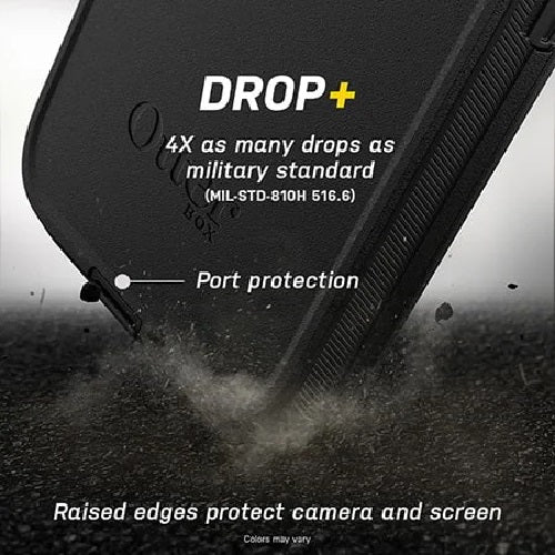 OtterBox Defender Apple iPhone 12 / iPhone 12 Pro Case Black - (77-65401), DROP+ 4X Military Standard, Included Holster, Rugged, 7 Years Warranty