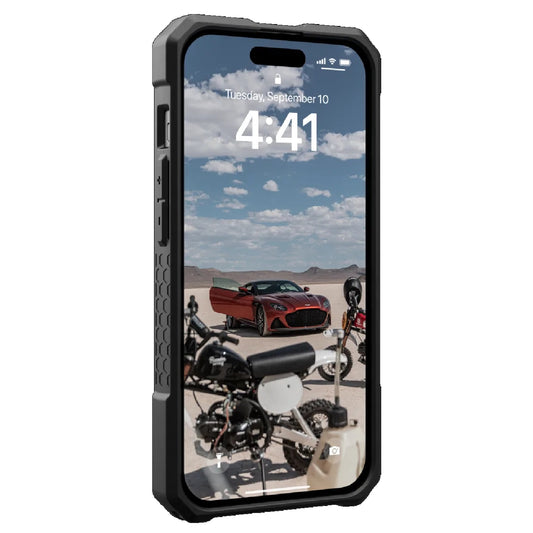 UAG Monarch Pro MagSafe Kevlar Apple iPhone 15 (6.1') Rugged Case - Kevlar Black(114219113940),25ft. Drop Protection (7.6M), 10 Years Warranty