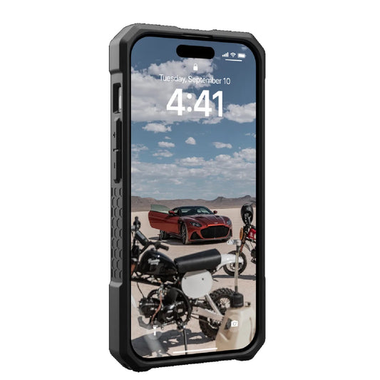 UAG Monarch Pro MagSafe Apple iPhone 15 Pro (6.1') Rugged Case - Kevlar Black (114221113940), 25ft. Drop Protection(7.6M), 10 Years Warranty