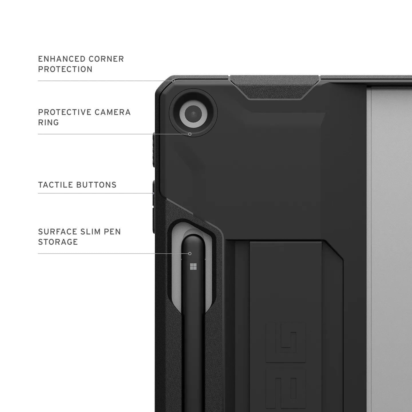 UAG Scout Microsoft Surface Pro 12 Rugged Case - Black (324022114040), DROP+ Military Standard, Armor shell, 10 Years Warranty