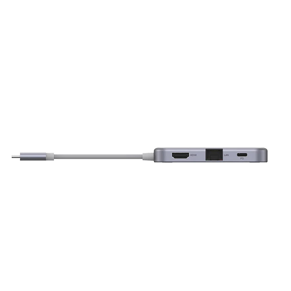 Pisen 11-in-1 Multi-Port USB-C Multiport Hub Adapter Docking Station 4xUSB-A(3.0 &2.0) 1xUSB-C 100W PD 1x4K HDMI 1xRJ-45 1xSD 1xTF 1xVGA 1x3.5mm Audio
