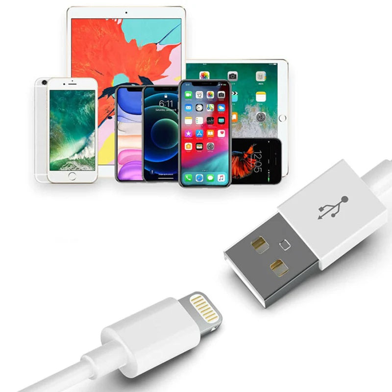 USP Lightning to USB-A Cable (2M) White - Quick Charge & Connect, 2.4A Rapid Cha