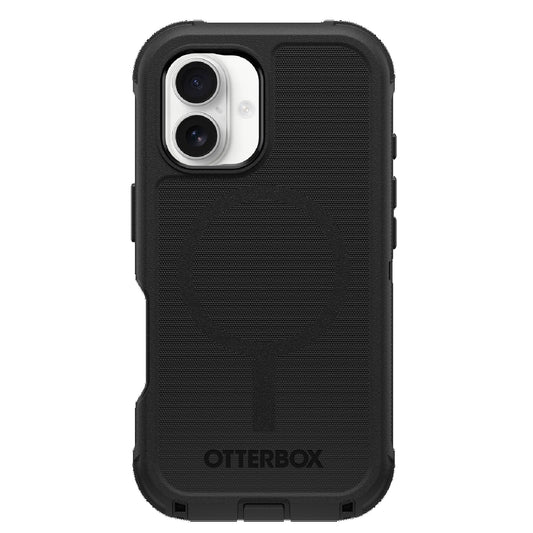 OtterBox Defender MagSafe Apple iPhone 16 (6.1') Case Black - (77-95961), DROP+ 7X Military Standard,Tri-Layer,Port Covers, 7 Years Warranty