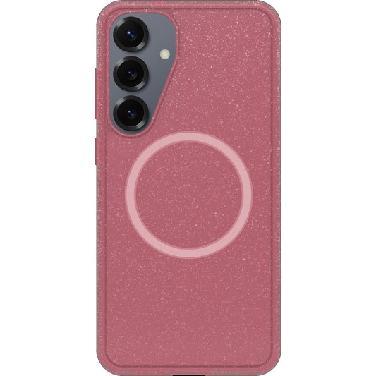 OtterBox Symmetry Clear Magnets Samsung Galaxy S25+ 5G (6.7') Case Foxberry (Pink) - (77-97599), DROP+ 3X Military Standard, 7 Years Warranty