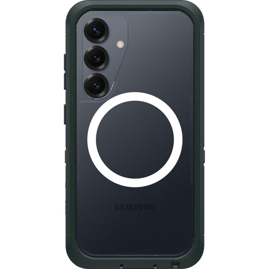 OtterBox Defender XT Clear Magnets Samsung Galaxy S25 5G (6.2') Case Sagebrush (Green) - (77-97870), DROP+ 7X Military Standard, 7 Years Warranty