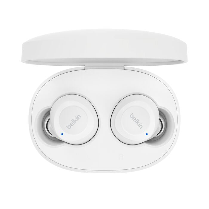Belkin SoundForm Bolt 2 Wireless Earbuds - White (AUC009fqWHV2), 28 Hours Playtime, Bluetooth 5.3 Pairing, IPX5-Rated, 6mm Drivers, 2 Years Warranty