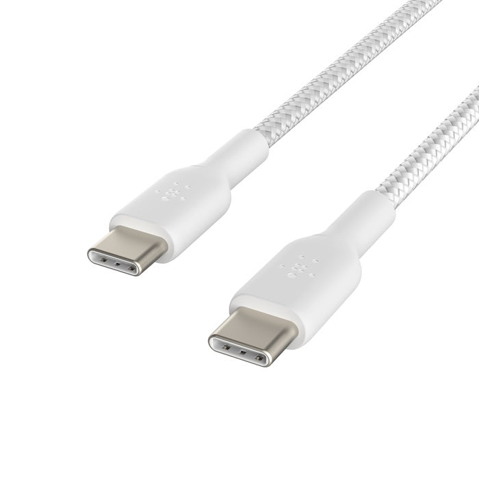 Belkin BoostCharge Braided USB-C to USB-C Cable (1m/3.3ft) - White (CAB004bt1MWH