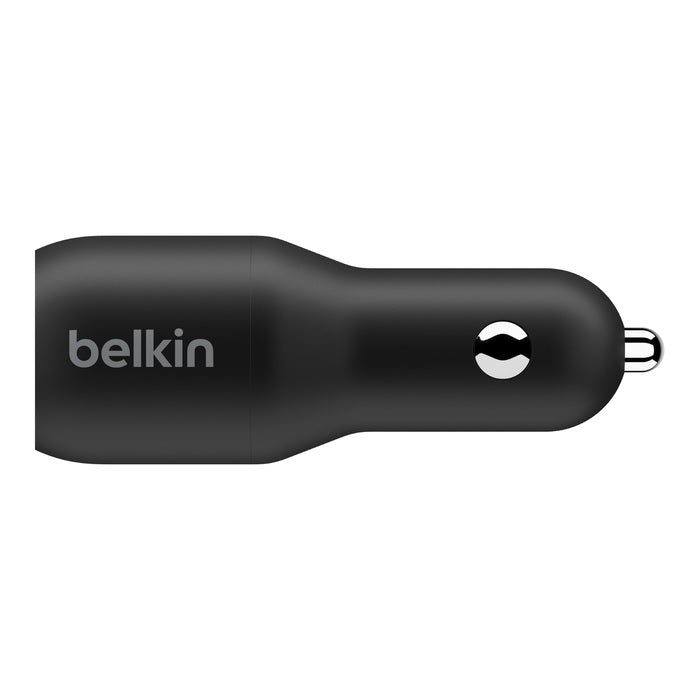 Belkin BoostCharge 36W Dual USB-C Car Charger - Black (CCB002btBK), 2xUSB-C (18W), Safe & Optimized, Apple iPhone, CEW $2,500, 2 Years Warranty