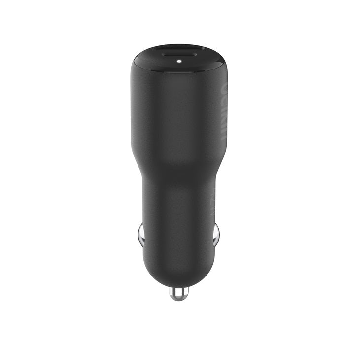 Belkin BoostCharge 42W Dual Car Charger - Black (CCB005BTBK), 1xUSB-C (30W), 1xUSB-A (12W), Safe & Optimized, Apple iPhone,CEW $2,500,2 Years Warranty