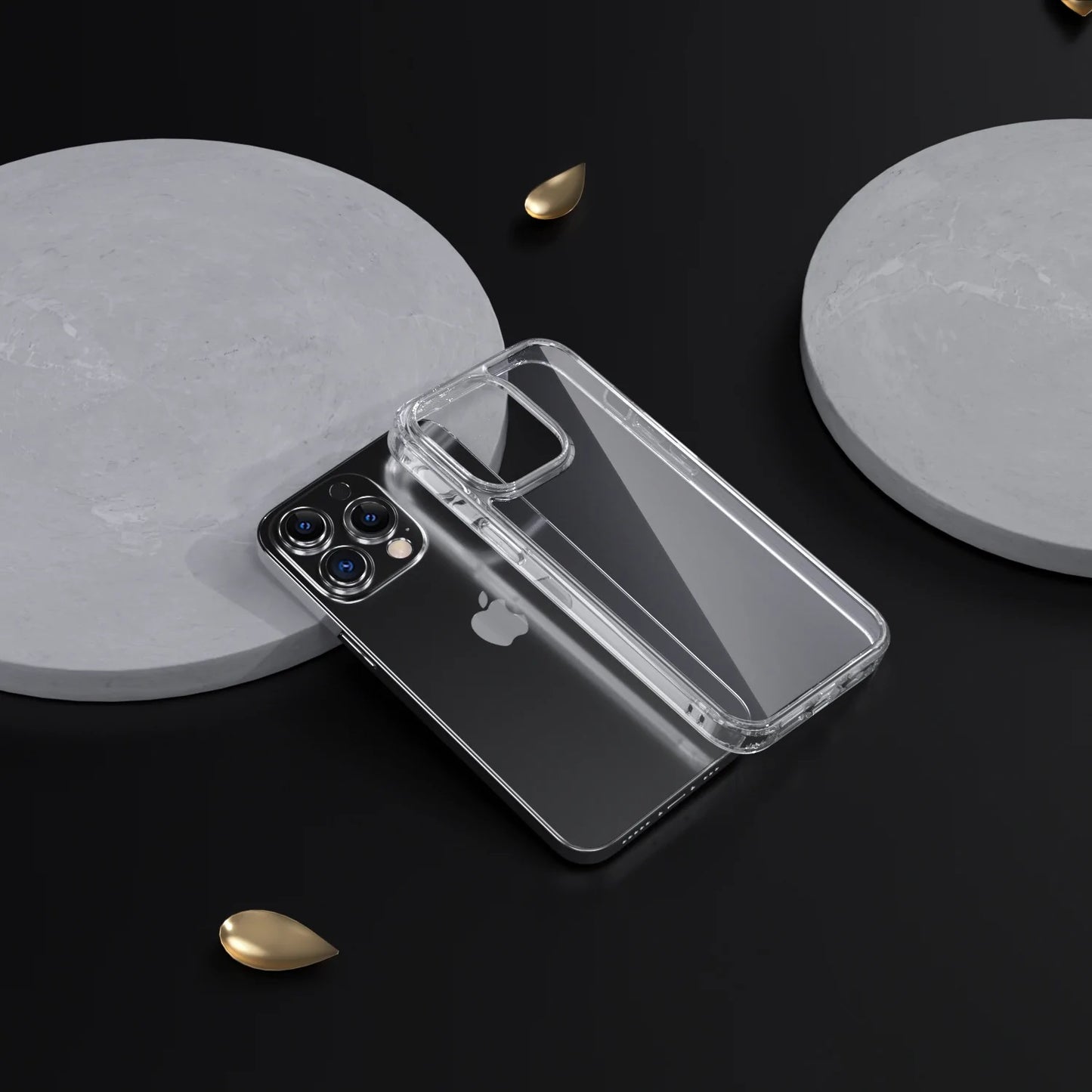 Phonix Apple iPhone 13 Pro Max Clear Rock Hard Case - Ultra-thin, Lightweight, Non-slip, Shockproof, Crystal Clear,Strong & Durable,10 Years Warranty