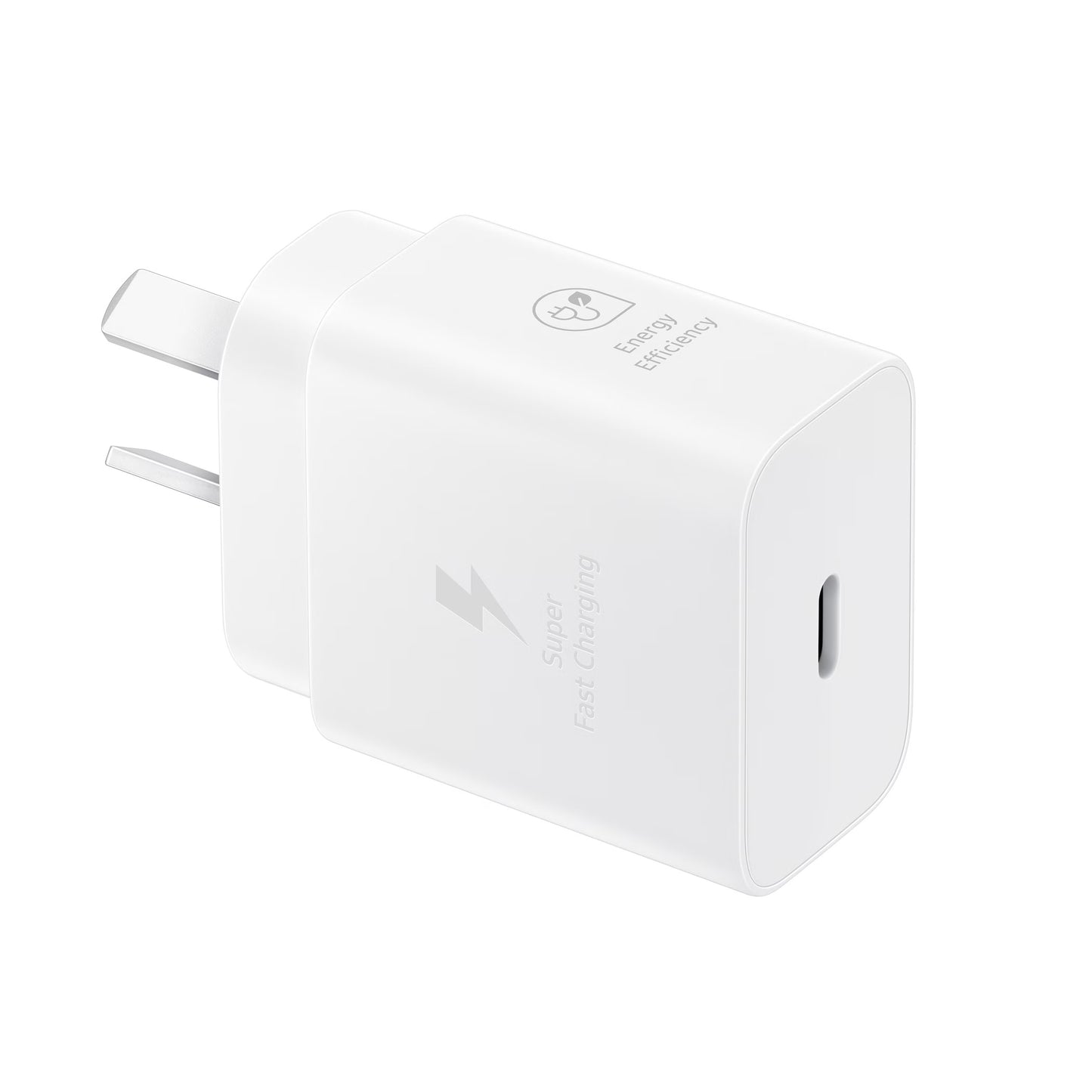 Samsung 25W GaN USB-C Fast Wall Charger - White(EP-T2510NWEGAU), 1x USB-C, Supports up to 25W, Compact & Travel-Ready, 1 Year Warranty