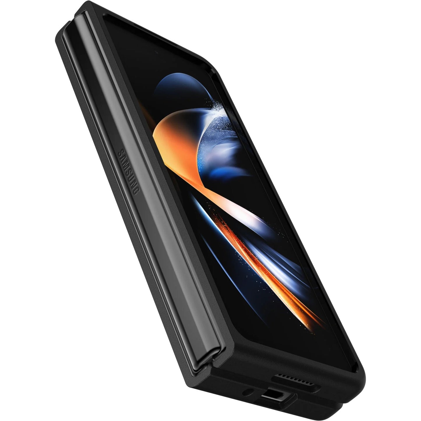 OtterBox Thin Flex Samsung Galaxy Z Fold4 5G (7.6') Case Black - (77-90461), Antimicrobial, DROP+ Military Standard, Raised Edges, 7 Years Warranty