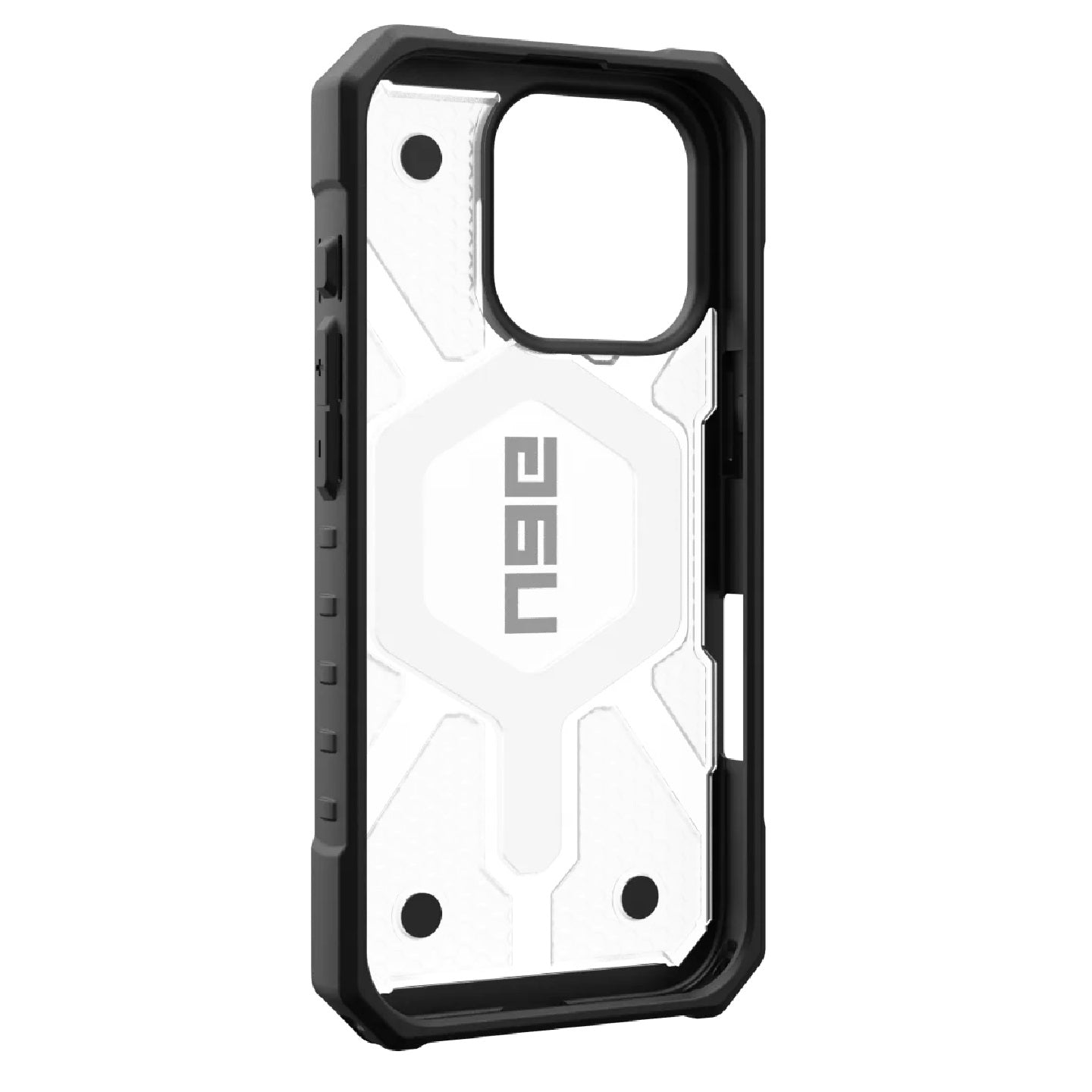 UAG Pathfinder Clear MagSafe Apple iPhone 16 Pro (6.3') Rugged Case - Ice/Silver (114464114343), 18ft Drop Protection (5.4M), 10 Years Warranty