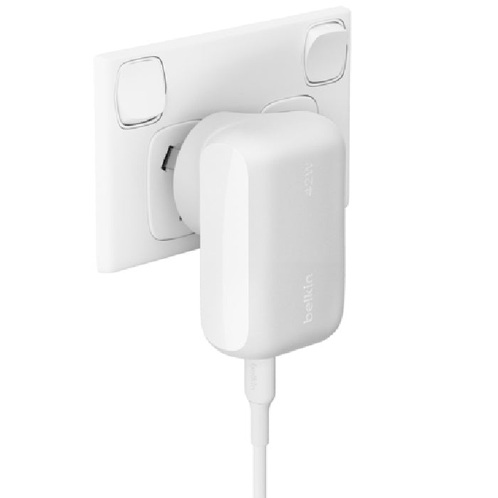 Belkin BoostCharge USB-C PD 3.0 PPS Wall Charger 42W - White(WCB009auWH),Dynamic