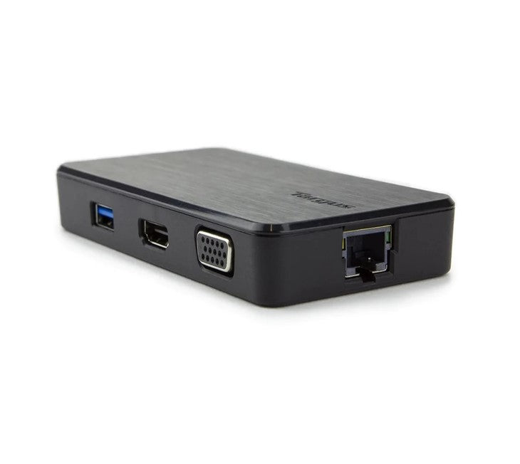 Targus USB 3.0 & USB-C Dual Travel Dock Connects 2 monitors, 1x HDMI 1x VGA, Sup